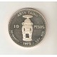 REPUBLICA DOMINICANA 10 pesos 1975 plata 