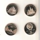 RUSIA 3 monedas diferentes de 5 Rublos 1989 PROOF