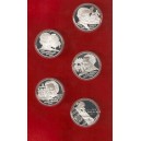 5 monedas de 25 Ecus Catalunya plata