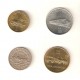 FERROCARRIL 4 monedas varios paises