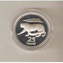 MONGOLIA 25 tugrik 1987 plata