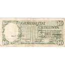 GENERALITAT 10 Pessetes 1936
