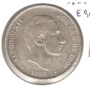 ALFONSO XII 50 Ctvos de peso 1883 Manila EBC