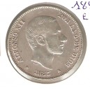 ALFONSO XII 50 Ctvos. de peso 1885 Manila EBC