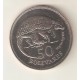 VENEZUELA 50 Bolivares 1975 Armadillo plata