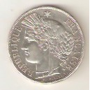 FRANCIA 5 Frcs. 1851 A
