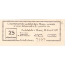 CASTELLVI DE LA MARCA 25 Cts. 1937
