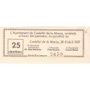 CASTELLVI DE LA MARCA 25 Cts. 1937