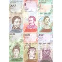 VENEZUELA  6 valores diferentes bolivares