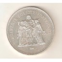FRANCIA 50 Frcs. 1976 plata