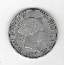 ISABEL 2ª 1 Escudo 1867 Madrid plata