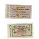 ALEMANIA Ferrocarril lote 2 valores 1923