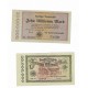 ALEMANIA Ferrocarril lote 2 valores 1923