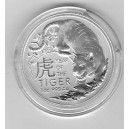 AUSTRALIA 1 onza 2022 tigre lunar plata