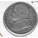 ESTADO PONTIFICIO 2 liras 1867 plata
