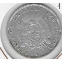 URUGUAY 50 Centesimos 1894 plata