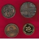 Lote 4 medallas entidades bancarias