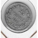 FINLANDIA Alejandro III 25 pennia 1894 L plata