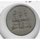 HAMBURGO Estado alemán 1 Sechsling 1855 plata