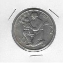 CHECOSLOVAQUIA 10 coronas 1945 plata