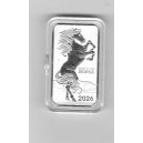 AUSTRALIA 1 onza 2026 Caballo lingote plata